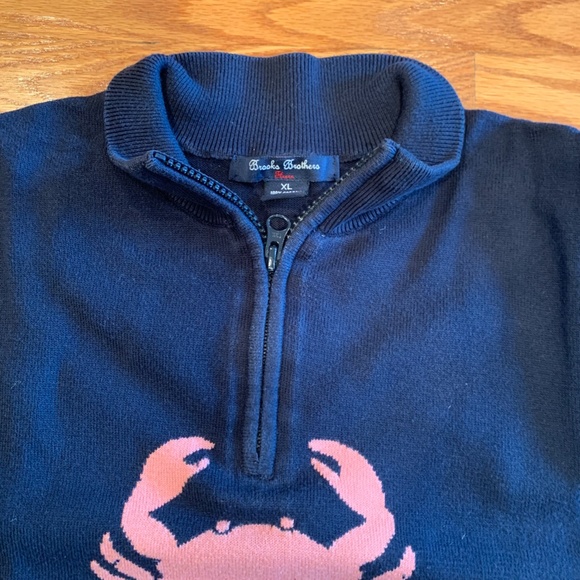 Brooks Brothers Navy Quarter Zip Sweater - Picture 3 of 4